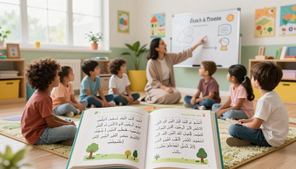 memorize Surah An-Naba verses 9-12 for kids