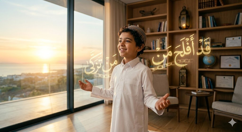 حفظ سورة الأعلى للأطفال - ياسين يحقق النجاح والفلاح مع حزمة آية والترديد