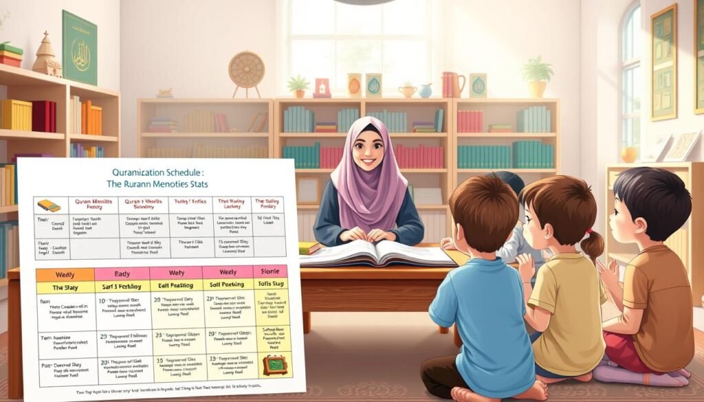 جدول تحفيظ القرآن